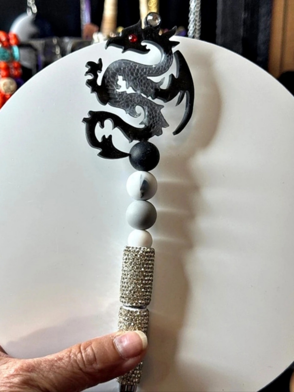 Dragon Beadable Necklace Focal Handmade